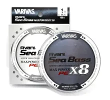 Cord Varivas Avani SeaBass Max Power X8 Stealth Gray 150m 9.1kg 0.165mm #1.0