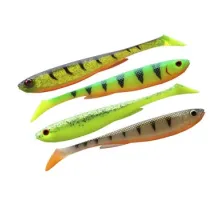 Silicone Daiwa Prorex Slim Shady Flash Set 105mm 8.0g 4pcs #Color Mix 2