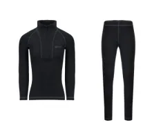Women's thermal underwear Viverra Soft Warm ZIP Black S