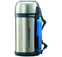Термос ZOJIRUSHI SF-CС13ХA 1.3l (складна ручка+ремінець) Сталевий