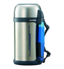Термос ZOJIRUSHI SF-CС13ХA 1.3 л (складная ручка+ремешок) ц:стальной