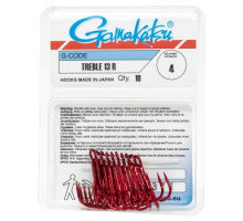 Крючок Gamakatsu тройной Treble 13R Red #4 10шт