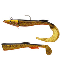 Silicone Berkley PowerBait Sandeel 210mm #Gold Motoroil