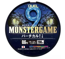 Шнур Duel Monster Game 9 200m 5Color 14kg 0.21mm #1.5