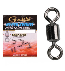 Вертлюжок Gamakatsu Hyper Swivel №8 28kg (8шт/уп) к:black