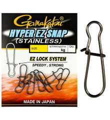 Застібка Gamakatsu Hyper EZ Snap №0.8 11kg (7шт/уп) ц:black