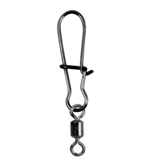 Вертлюжок із застібкою Gamakatsu Hyper EZ Snap With Hyper Swivel №2 23kg (5шт/уп) ц:black