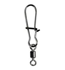 Вертлюжок із застібкою Gamakatsu Hyper EZ Snap With Swivel №0.8 11kg (5шт/уп) ц:black