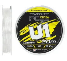 Fluorocarbon Favorite U1 FC 20m #40/1.05mm 133.6lb/60.62kg