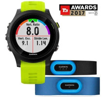 Смарт-годинник Garmin Forerunner 935 HRM Tri Bundle, чорний з жовтим ремінцем