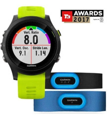 Garmin Forerunner 935 HRM Tri Bundle Smartwatch, Black with Yellow Strap