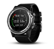 Смарт-годинник Garmin Descent Mk1 Silver Sapphire з чорним ремінцем