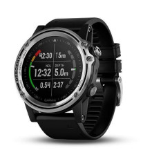Garmin Descent Mk1 Silver Sapphire Smartwatch with Black Strap