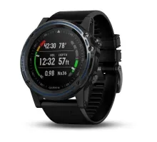 Смарт-годинник Garmin Descent Mk1 сірі Sapphire з чорним ремінцем