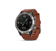 Смарт-годинник Garmin D2 Delta з коричневим шкіряним ремінцем