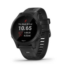 Garmin Forerunner 945 smartwatch in black with a black strap