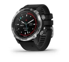 Смарт-годинник Garmin Descent Mk2 Stainless Steel з чорним ремінцем