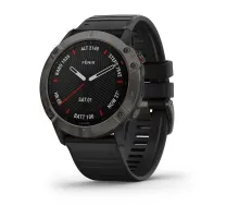 Смарт-годинник Garmin Fenix ​​6X Sapphire Carbon Grey DLC з чорним ремінцем