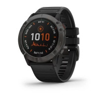 Garmin Fenix ​​6X Pro Solar Smartwatch in Gray Titanium DLC with Black Strap