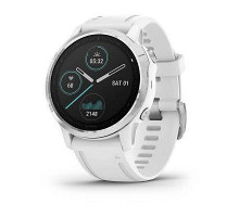 Смарт-годинник Garmin Fenix ​​6S сріблястий з білим ремінцем