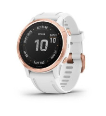 Смарт-часы Garmin Fenix 6S Pro Rose Gold с белым ремешком