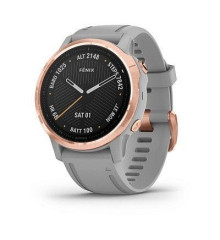 Смарт-часы Garmin Fenix 6S Sapphire Rose Gold с серым ремешком