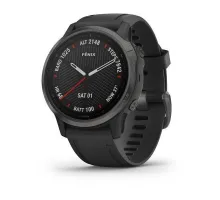 Garmin Fenix ​​6S Sapphire Smartwatch in Gray with DLC Coating and a Black Strap