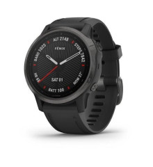 Смарт-часы Garmin Fenix 6S Sapphire серые с DLC-покрытием и с черным ремешком