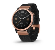 Garmin Fenix ​​6S Sapphire Smartwatch in Rose Gold with a Black Braided Strap