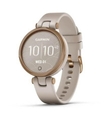 Смарт-часы Garmin Lily Sport Rose Gold со светло-бежевым корпусом и силиконовым ремешком