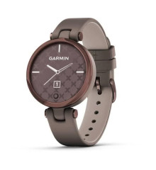 Смарт-часы Garmin Lily Classic Dark Bronze с бежевым корпусом и ремешком из итальянской кожи