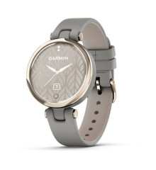Смарт-часы Garmin Lily Classic с кремово-золотистым безелем, серым корпусом и итальянским кожаным ремешком
