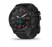 Смарт-годинник Garmin Descent Mk2S Carbon Gray DLC Black із чорним силіконовим ремінцем
