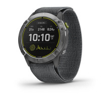 Garmin Enduro Smartwatch, Gray Steel Case, Gray Nylon UltraFit Strap