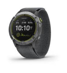 Garmin Enduro Smartwatch, Gray Steel Case, Gray Nylon UltraFit Strap