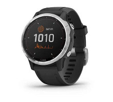 Garmin Fenix ​​6S Solar Smartwatch in Silver with Black Strap