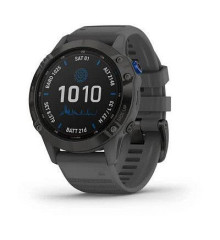 Garmin Fenix ​​6 Pro Solar Smartwatch in Black with a Gray Strap
