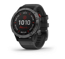 Смарт-годинник Garmin Fenix ​​6 Pro Solar сірі з чорним ремінцем