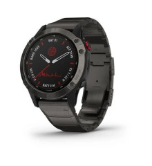 Смарт-годинник Garmin Fenix ​​6 Pro Solar титанові сірі з DLC-покриттям та титановим ремінцем