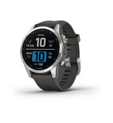 Смарт-годинник Garmin Fenix ​​7S сріблястий з ремінцем сірий графіт