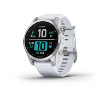Garmin Fenix ​​7S Smartwatch in Silver with a White Strap