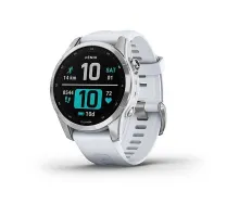 Garmin Fenix ​​7S Smartwatch in Silver with a White Strap