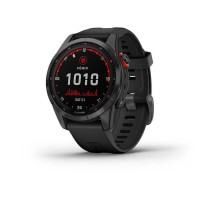 Смарт-годинник Garmin Fenix ​​7S Solar сірі з чорним ремінцем