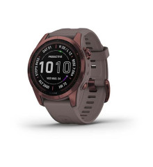 Смарт-годинник Garmin Fenix ​​7s Sapphire Solar титановий темно-бронзовий зі сланцево-сірим ремінцем