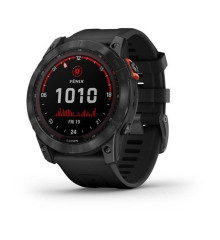Смарт-годинник Garmin Fenix ​​7X Solar сірі з чорним ремінцем