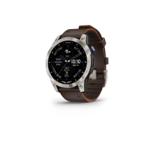 Смарт-годинник Garmin D2 Mach 1 з коричневим шкіряним ремінцем