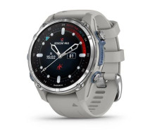 Garmin Descent Mk3 Smartwatch - 43mm, Stainless Steel, Gray Silicone Strap
