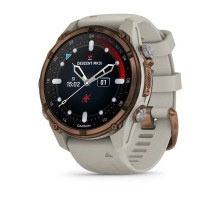 Garmin Descent Mk3i Smartwatch - 43mm Bronze Titanium PVD Case with French Gray Silicone Strap