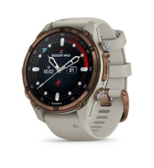 Garmin Descent Mk3i Smartwatch - 43mm Bronze Titanium PVD Case with French Gray Silicone Strap