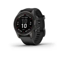 Garmin Fenix ​​7S Pro Smartwatch - Sapphire Solar Edition - Dark Gray Titanium DLC Carbon with Black Strap